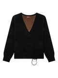 MEMBERS OF THE RAGE back-logo knit cardigan