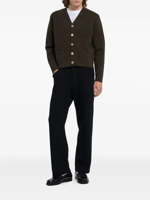 Barrie V-neck gold-button cardigan