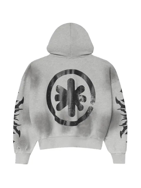 LOSTSHDWS acid wash zip hoodie