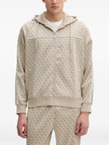 GUESS USA 4G monogram-print zip-up hoodie