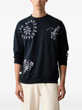 Scotch & Soda x Royal Delft embroidered crew-neck sweater