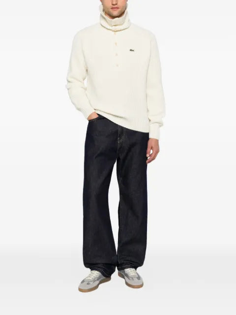 Lacoste ribbed-knit high-neck sweater