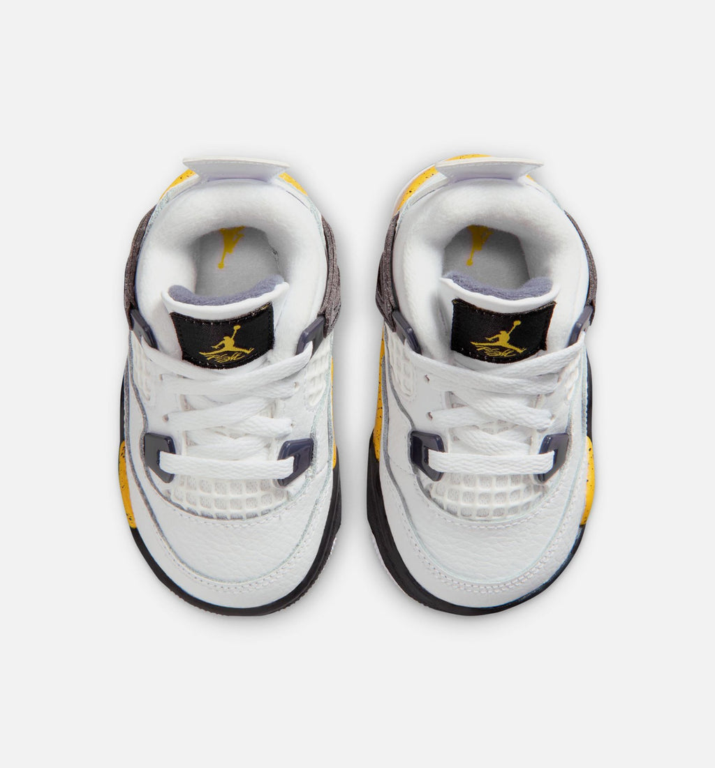 Air Jordan 4 Retro Rare Air Tour Yellow Baby & Toddler Shoes - White/Yellow/Grey