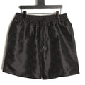 Louis Vuitton Tonal Monogram-Style Drawstring Shorts - Black